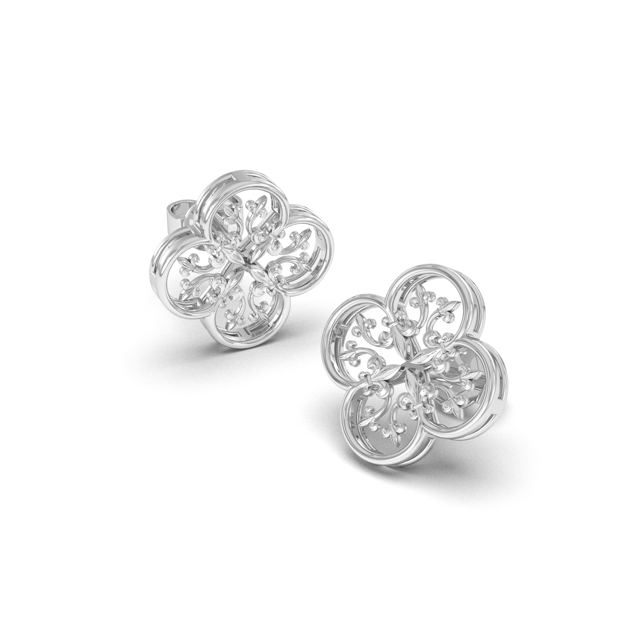 Filigree Clover Earrings