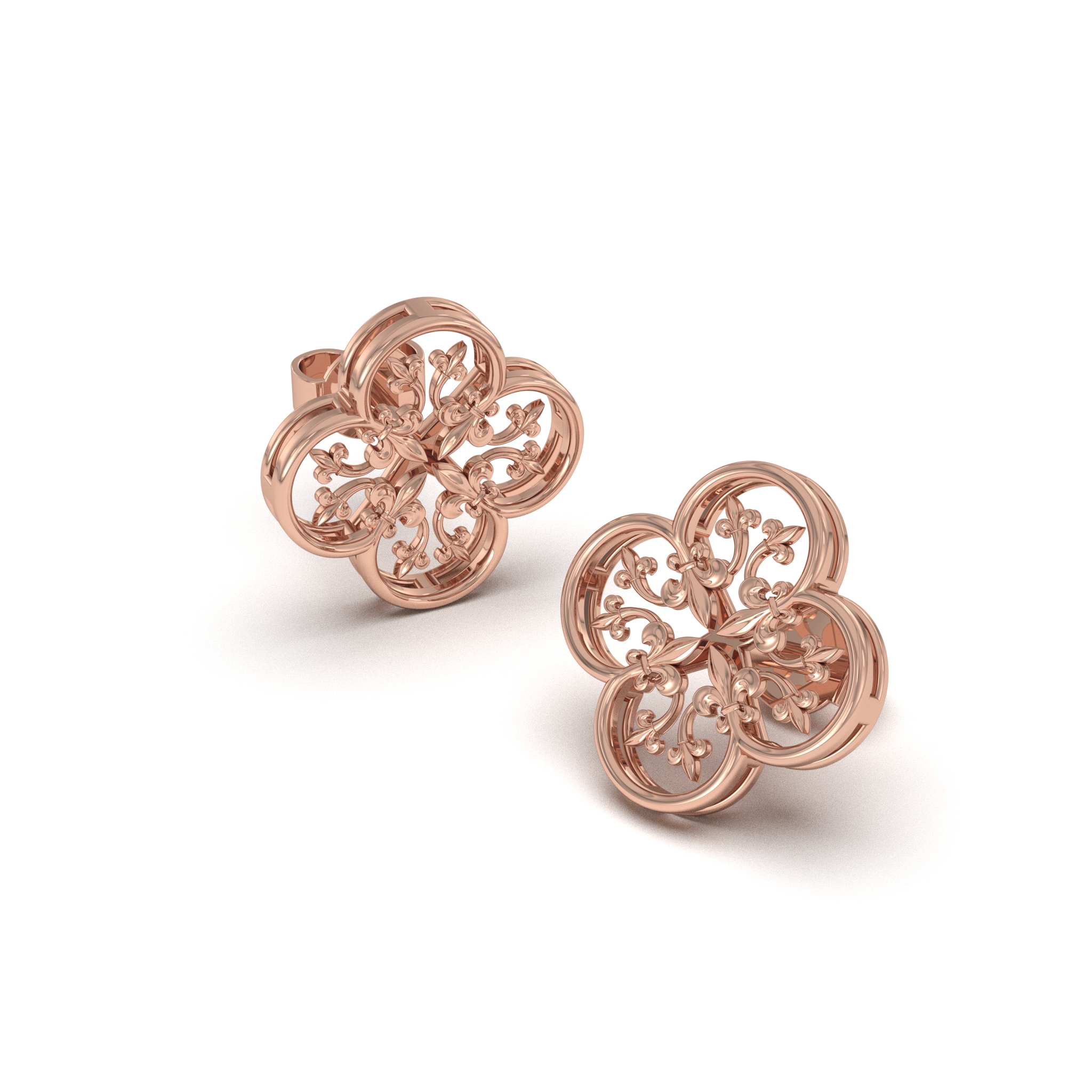 Filigree Clover Earrings