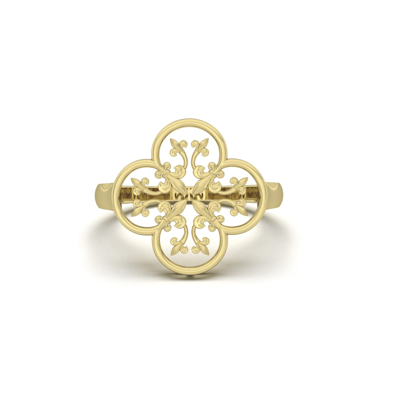 Filigree Clover Ring