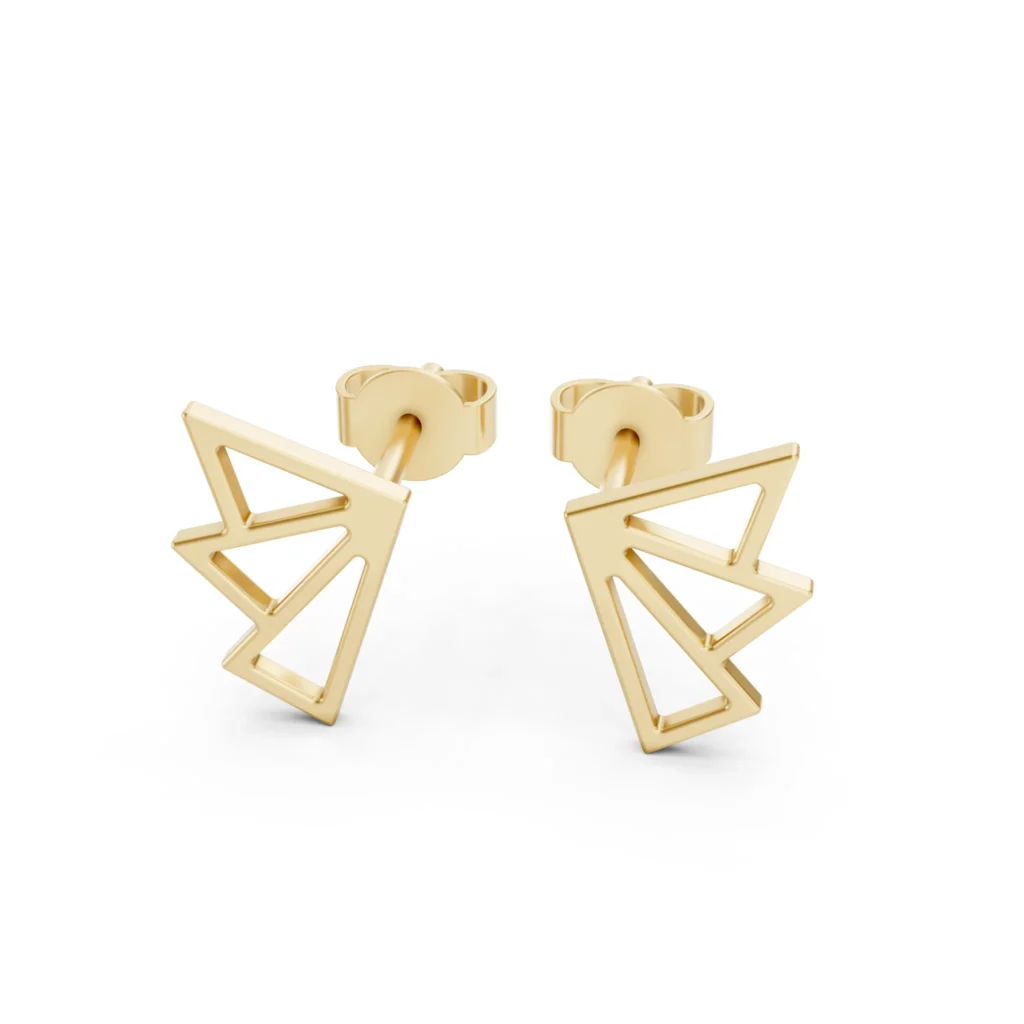 Deco Triangle Earrings