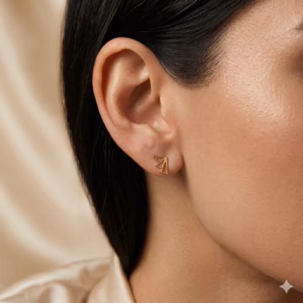 Deco Triangle Earrings