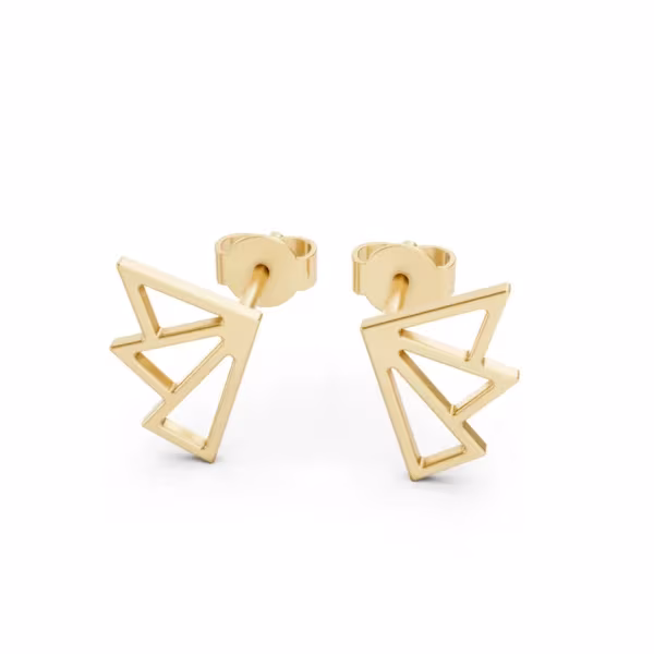 Deco Triangle Earrings
