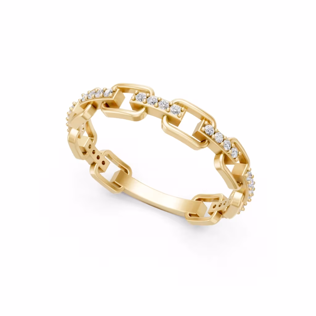 Diamond Paperclip Band