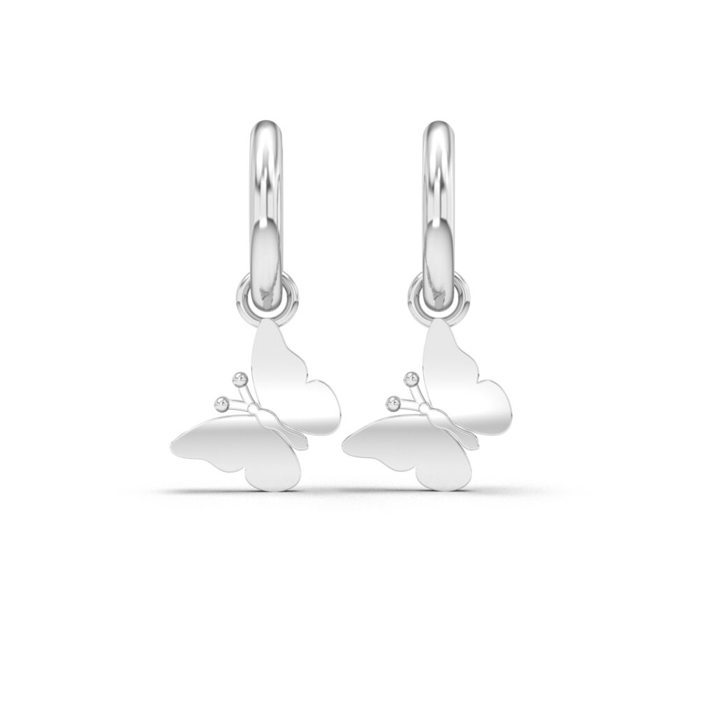 Butterfly Dangle Hoops
