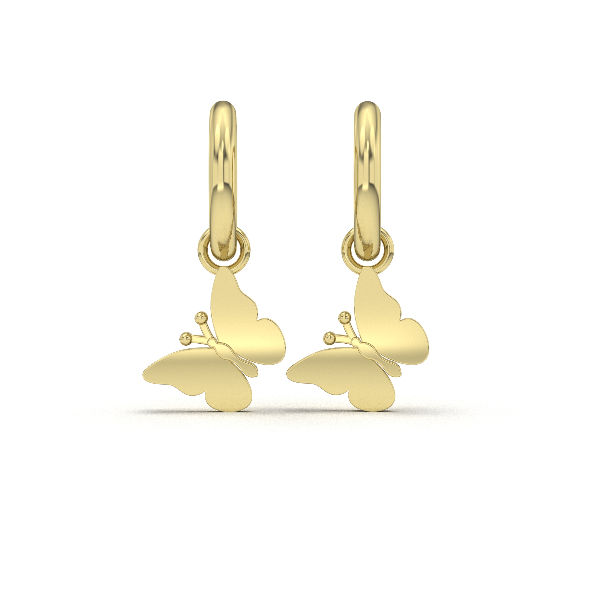 Butterfly Dangle Hoops