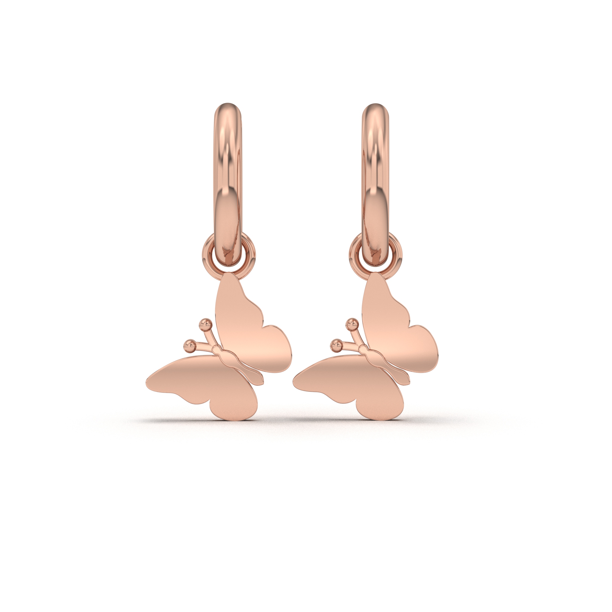 Butterfly Dangle Hoops