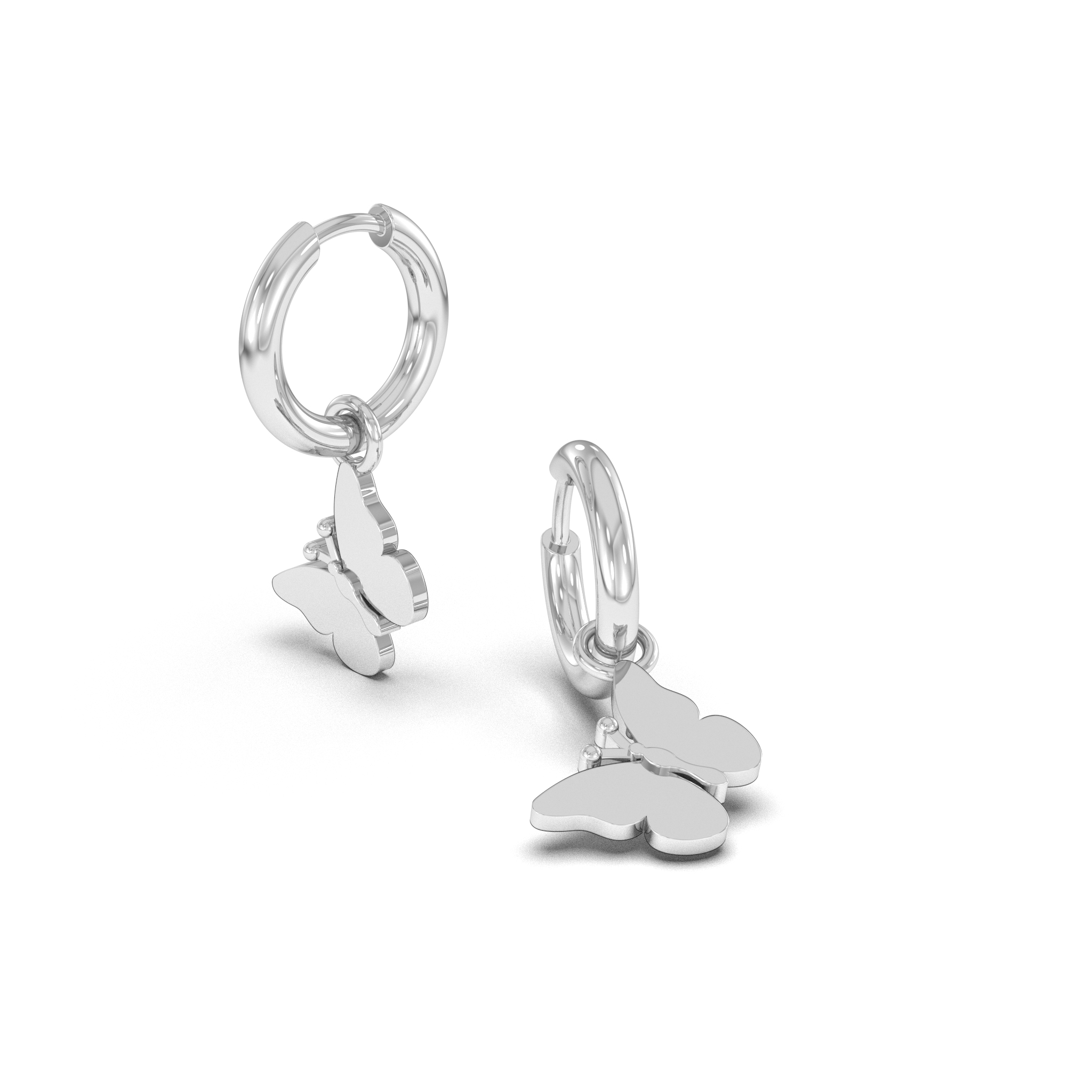 Butterfly Dangle Hoops