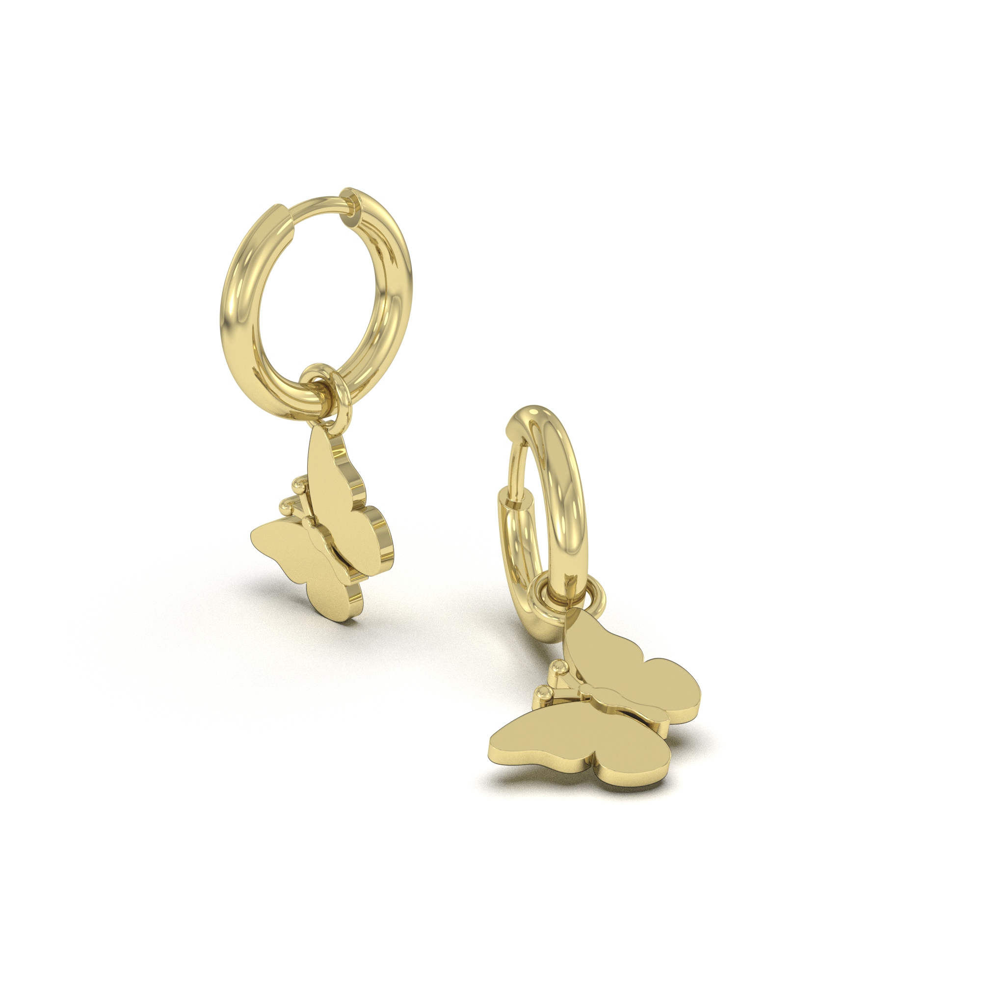 Butterfly Dangle Hoops