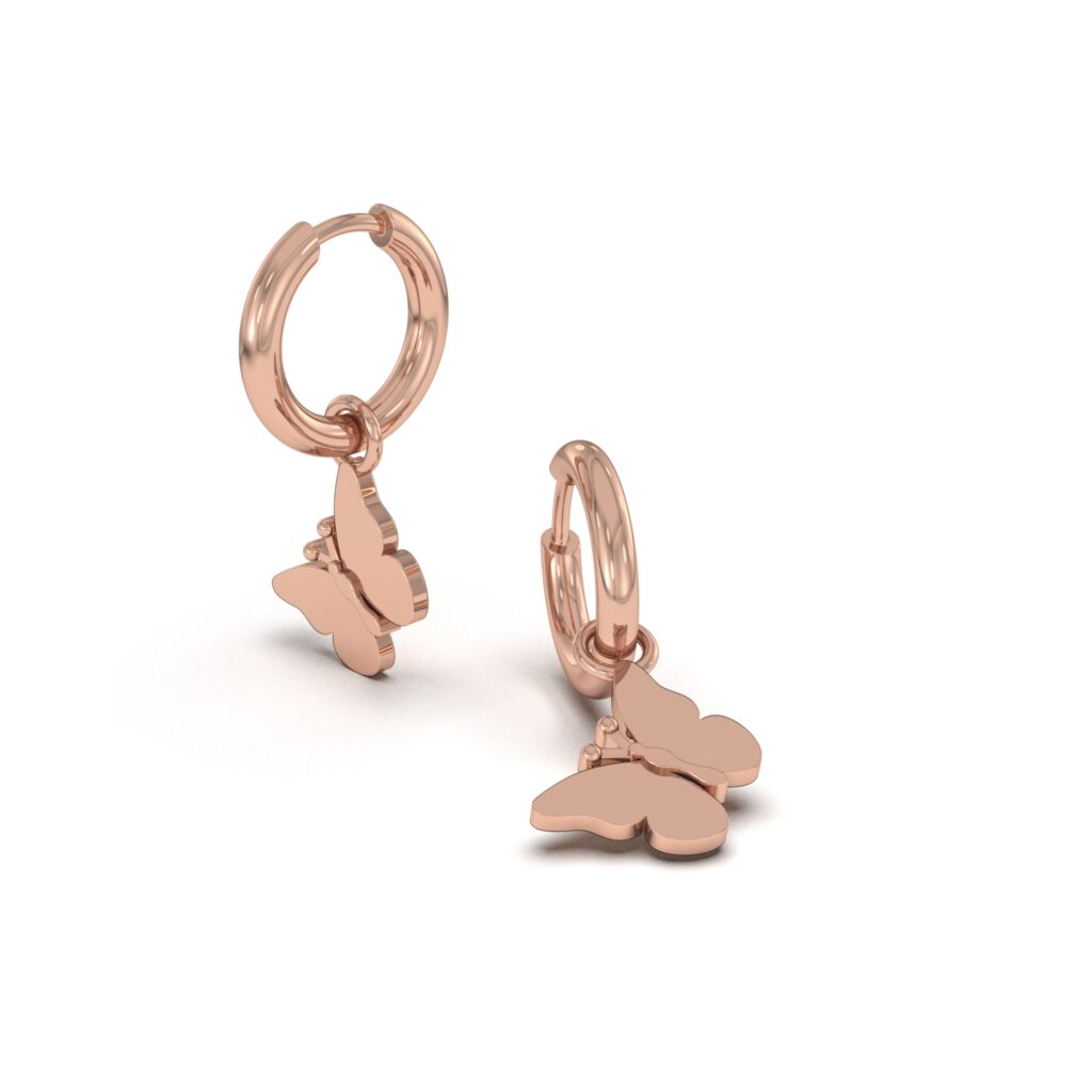 Butterfly Dangle Hoops