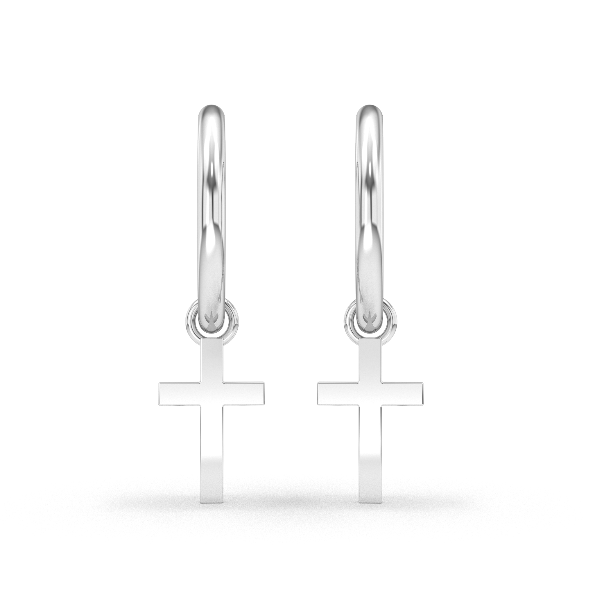 Cross Charm Earrings