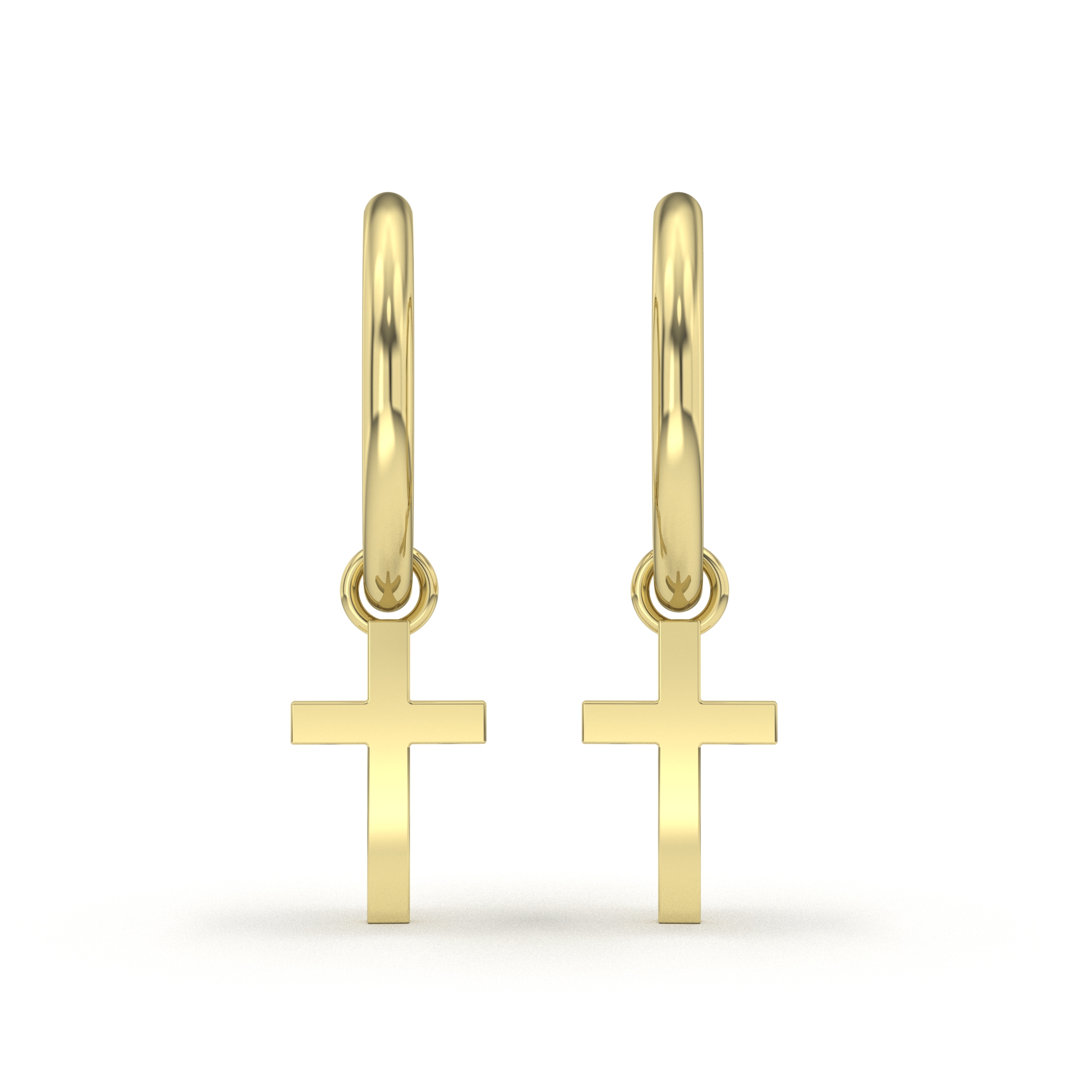 Cross Charm Earrings