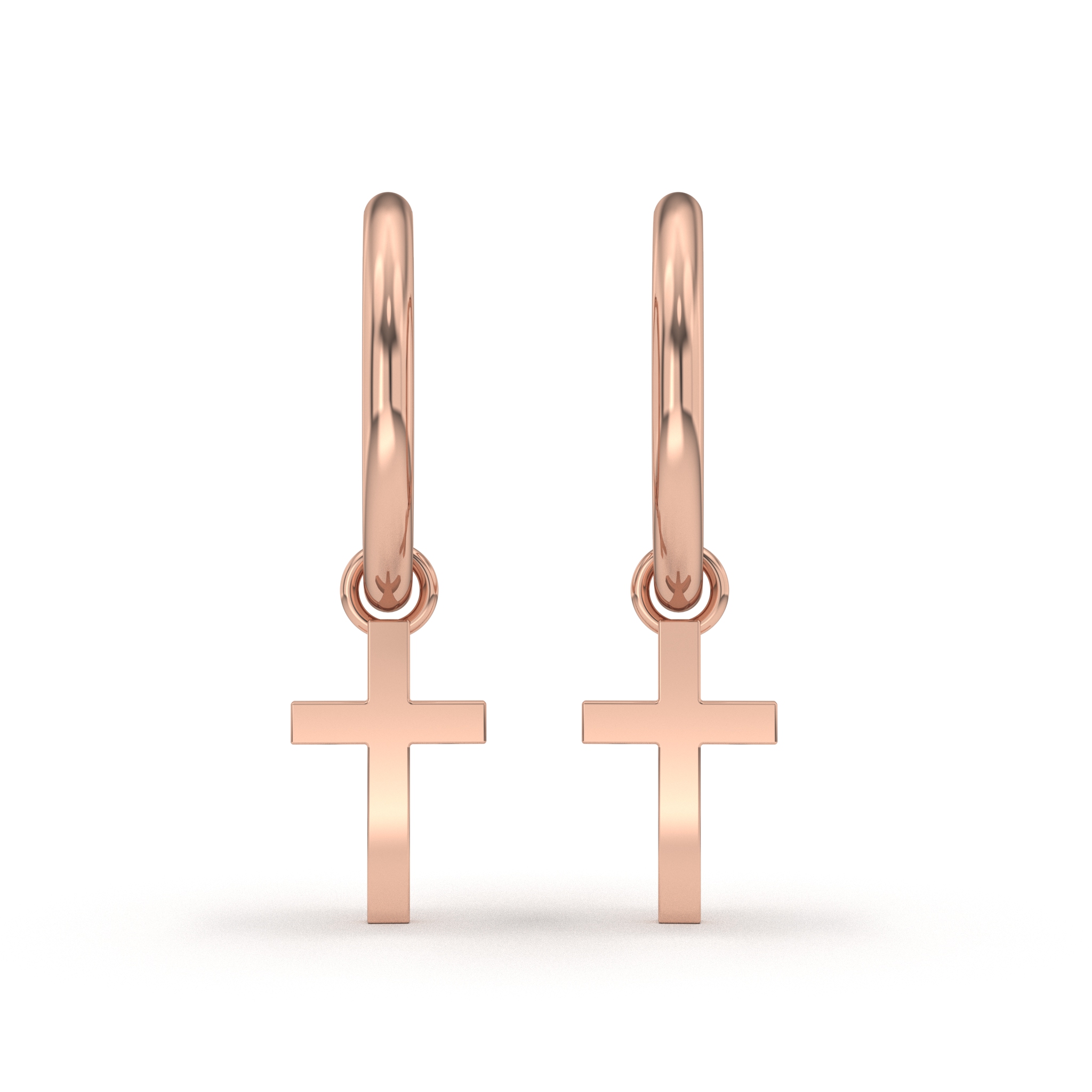 Cross Charm Earrings