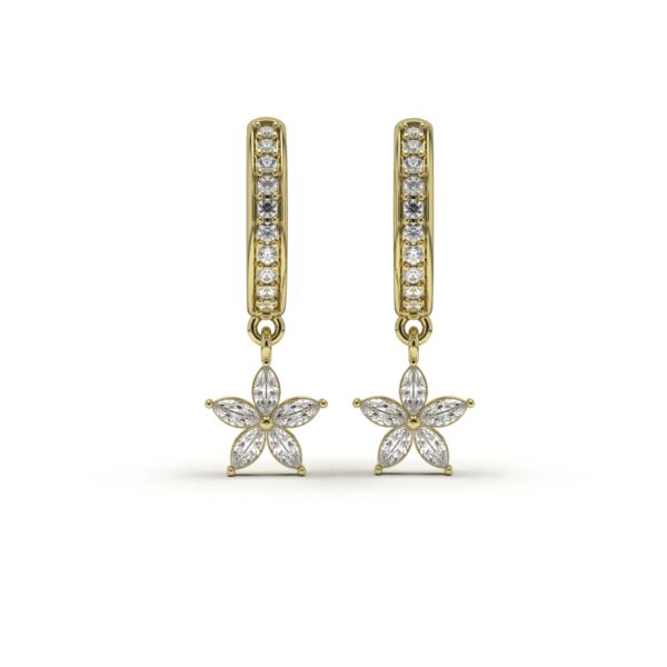 Marquise Flower Hoop