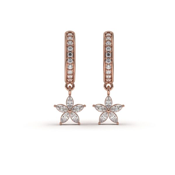 Marquise Flower Hoop