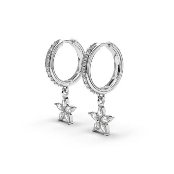 Marquise Flower Hoop