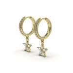 Marquise Flower Hoop