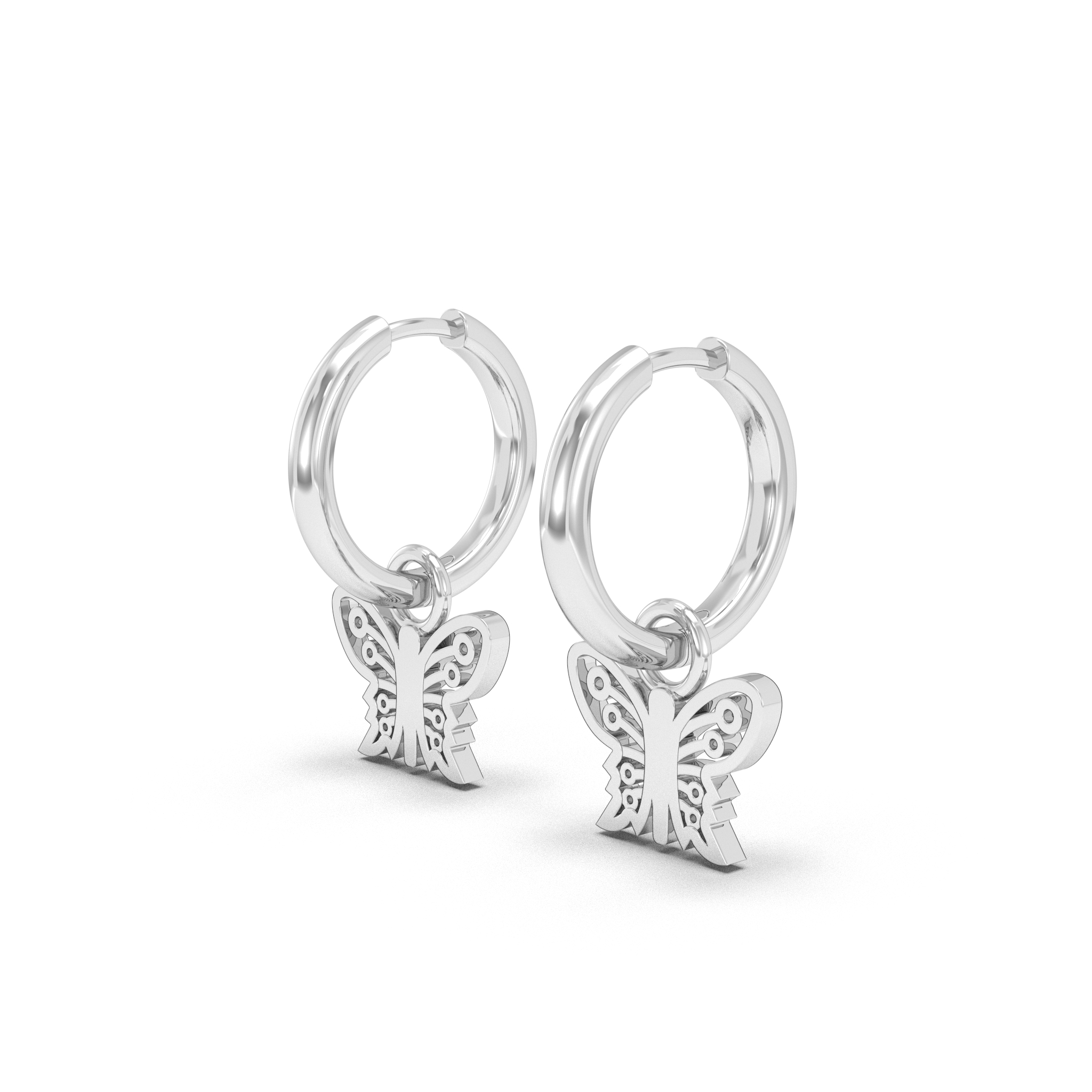 Butterfly Charm Hoop