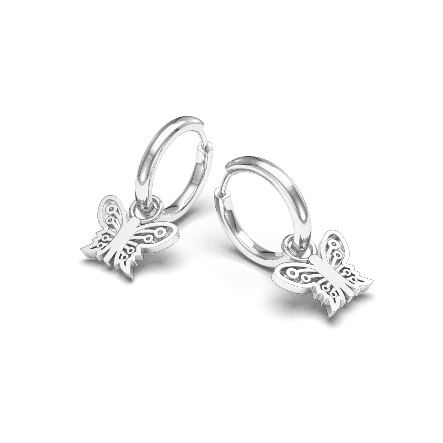 Butterfly Charm Hoop