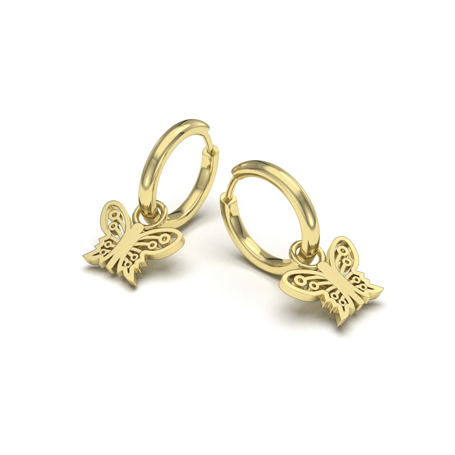 Butterfly Charm Hoop