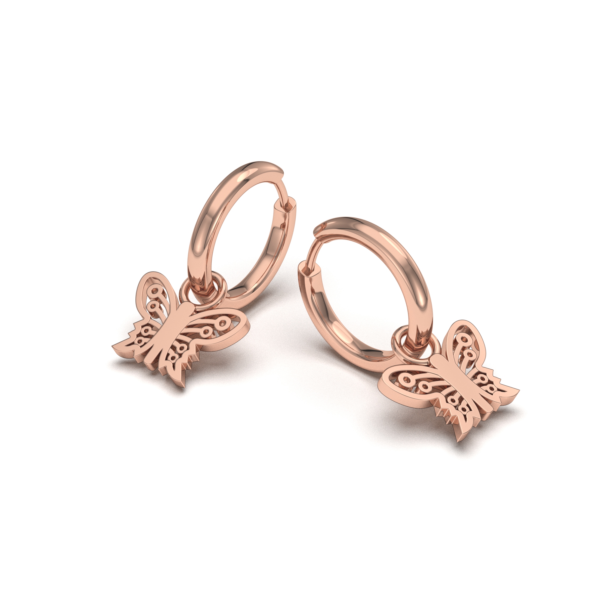 Butterfly Charm Hoop