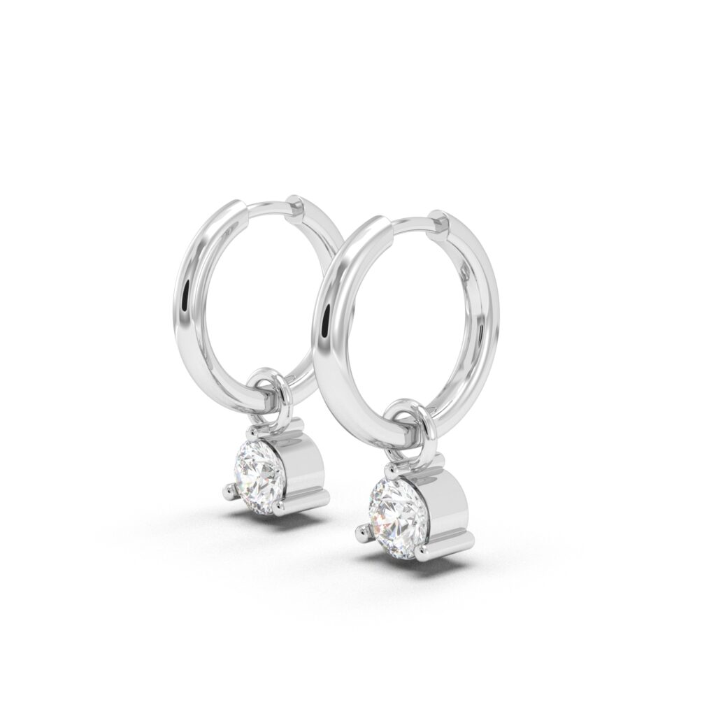 Diamond Drop Hoops