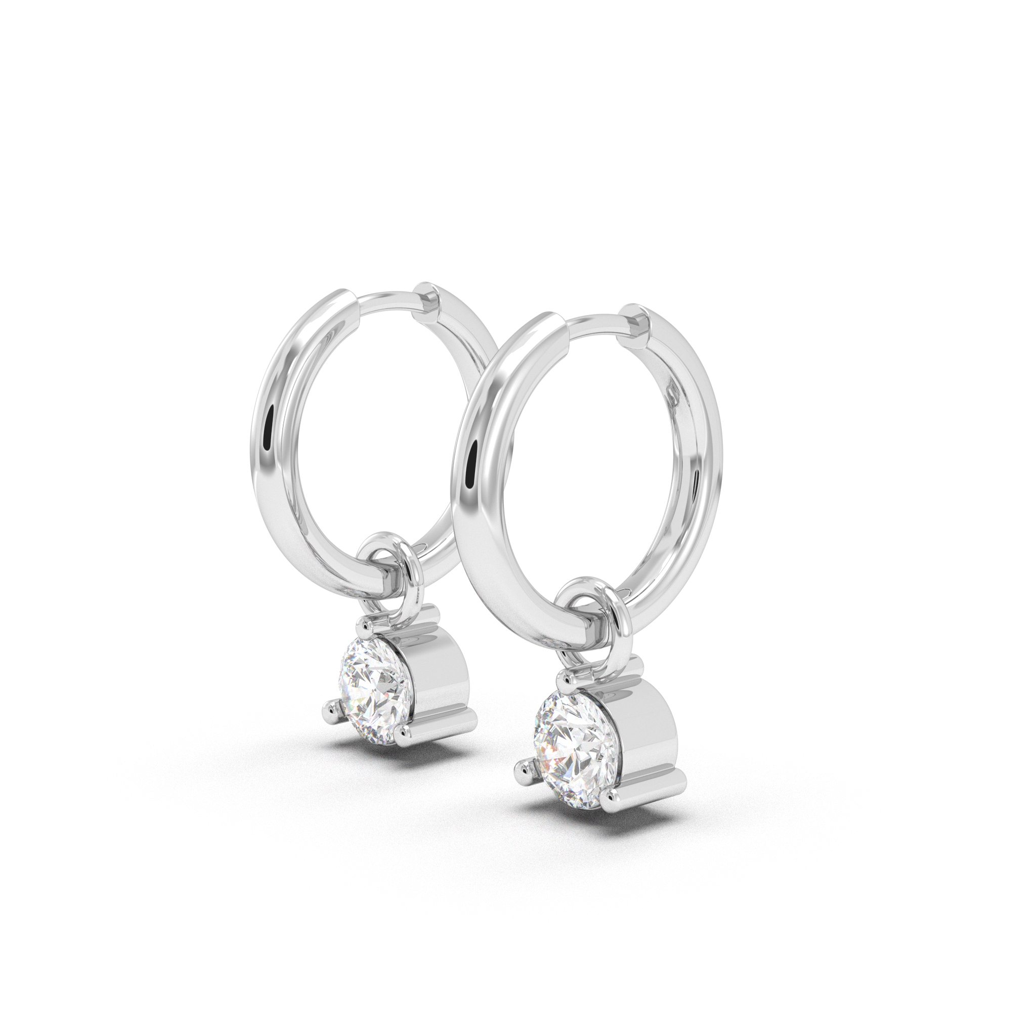 Diamond Drop Hoops