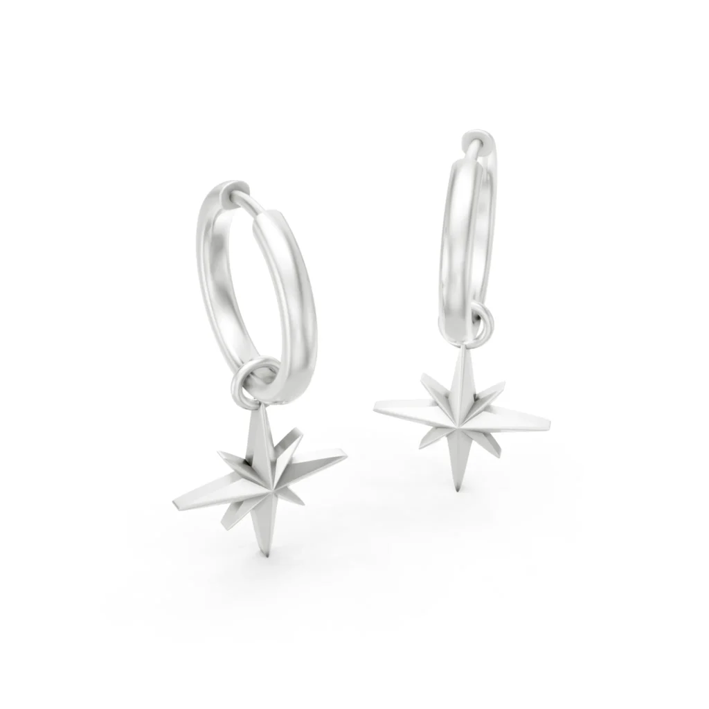 Star Hoop Earrings