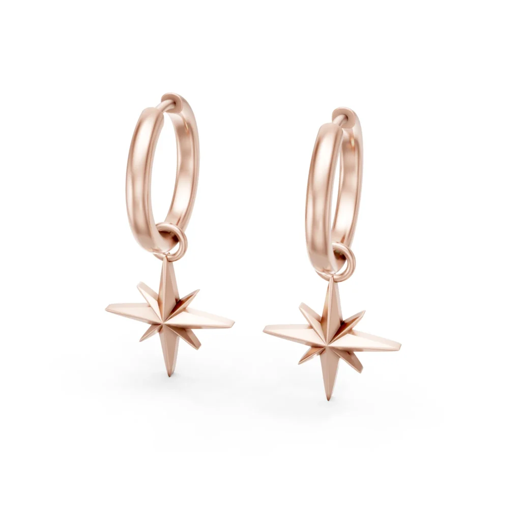 Star Hoop Earrings