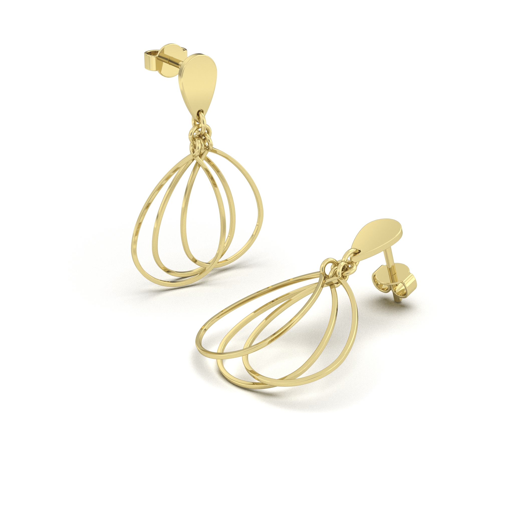 Triple Teardrop Dangles