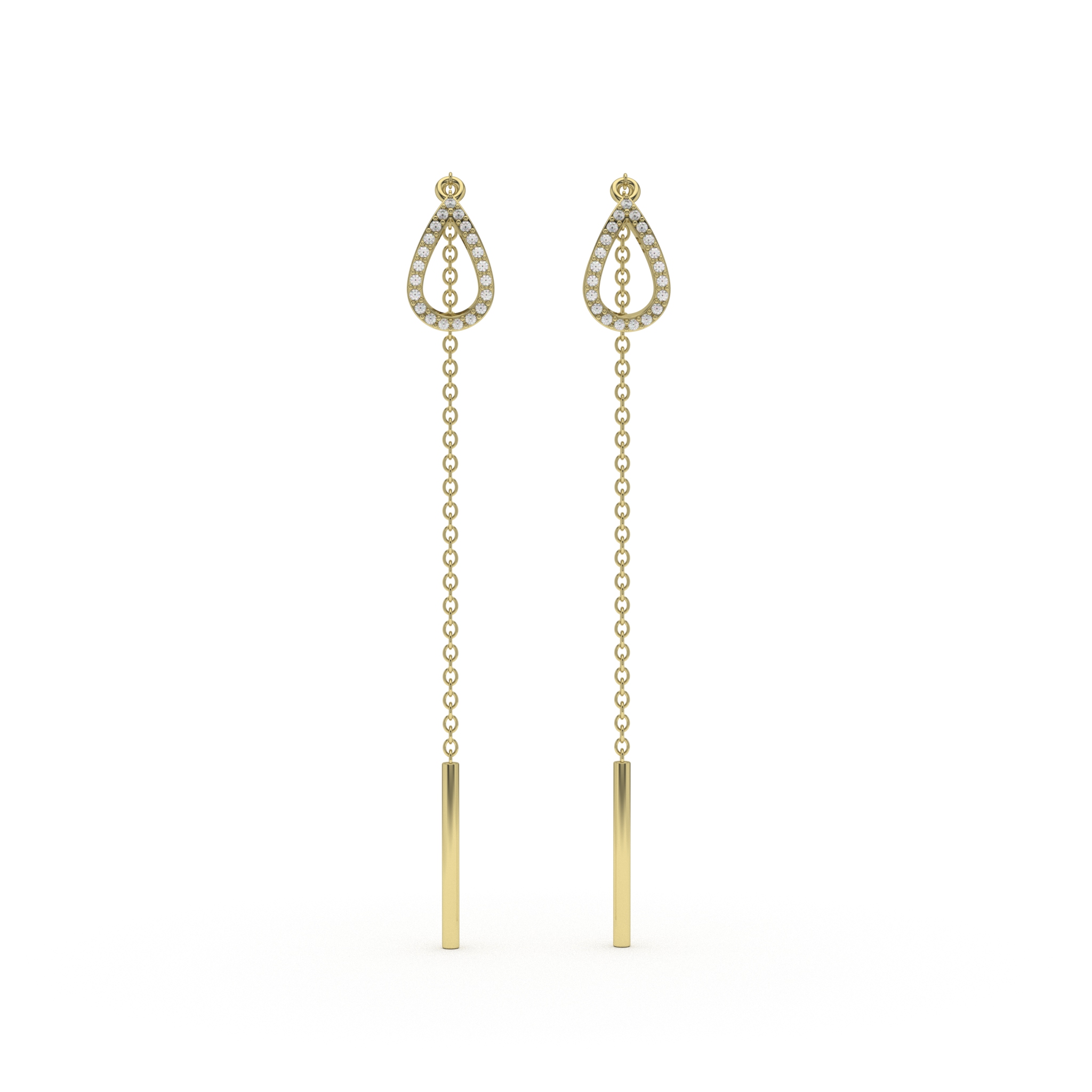 Diamond Teardrop Threader