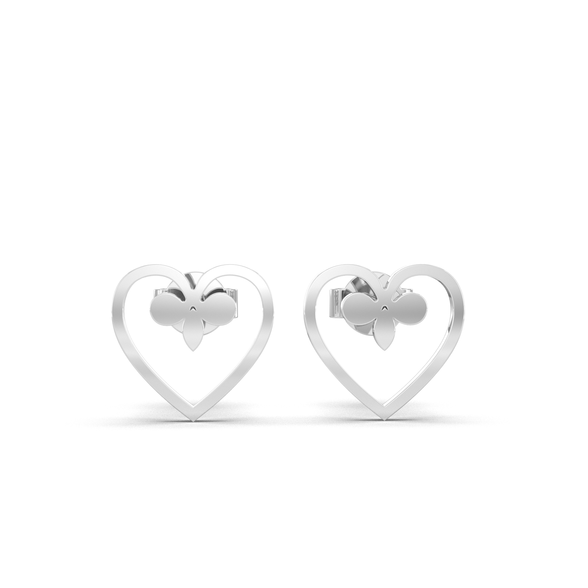 Fleur-de-Lis Heart Earrings