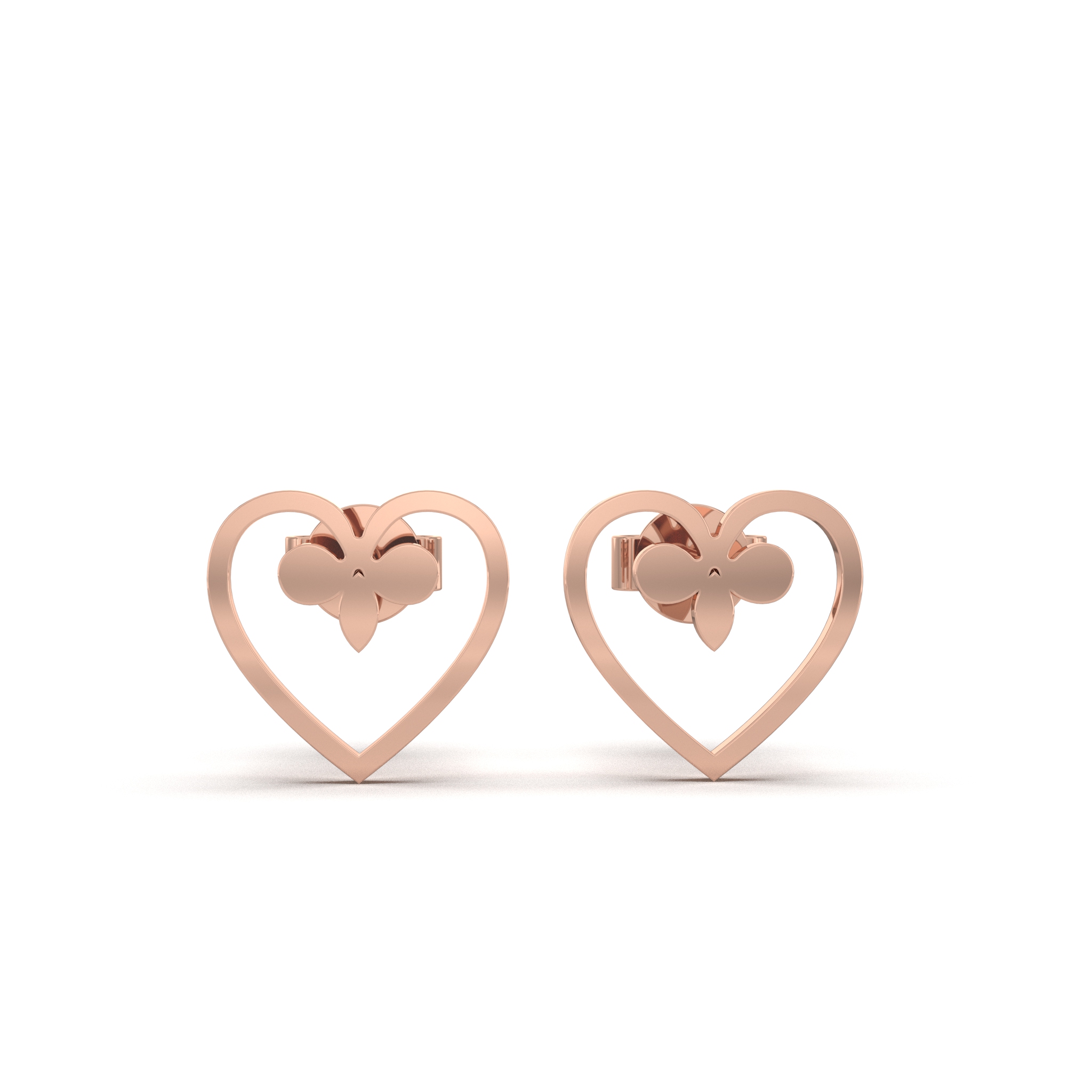 Fleur-de-Lis Heart Earrings