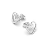 Fleur-de-Lis Heart Earrings