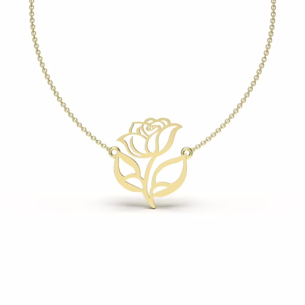 Minimalist Rose Necklace