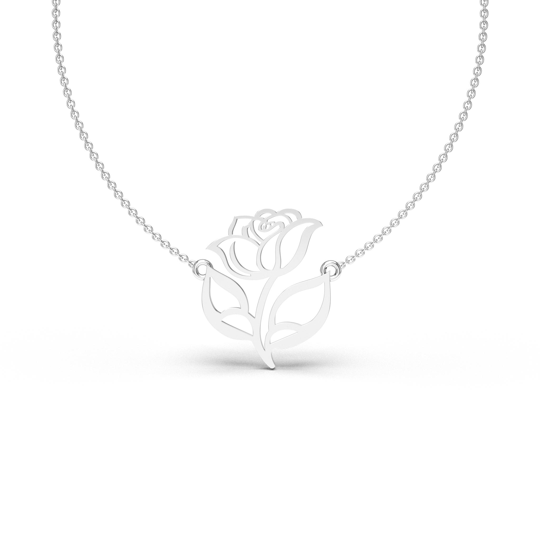 Minimalist Rose Necklace