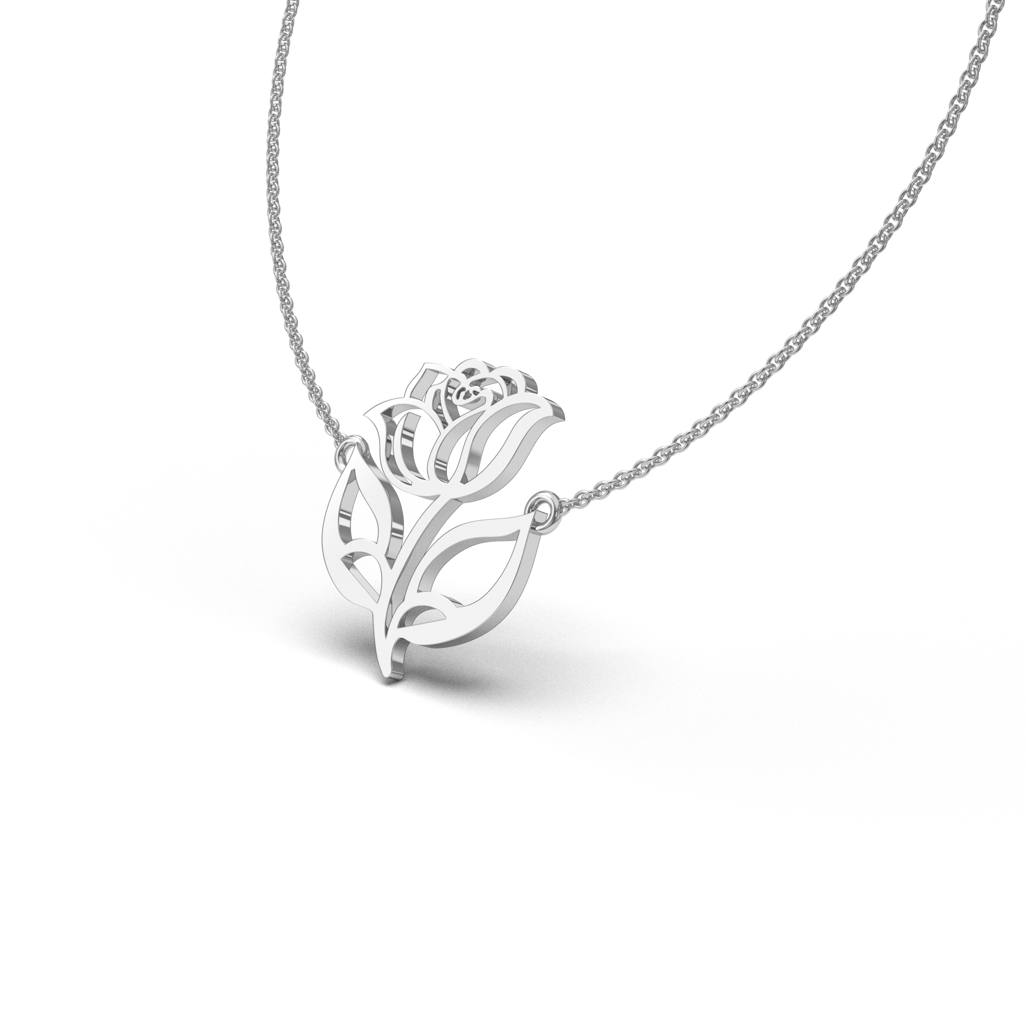 Minimalist Rose Necklace