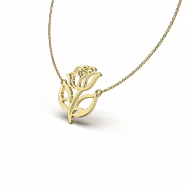 Minimalist Rose Necklace