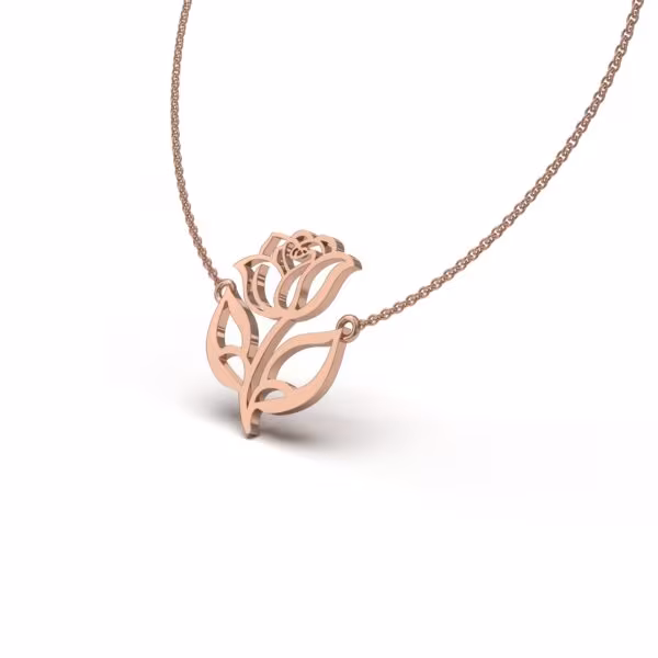 Minimalist Rose Necklace