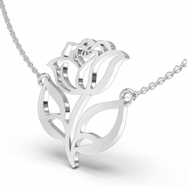 Minimalist Rose Necklace