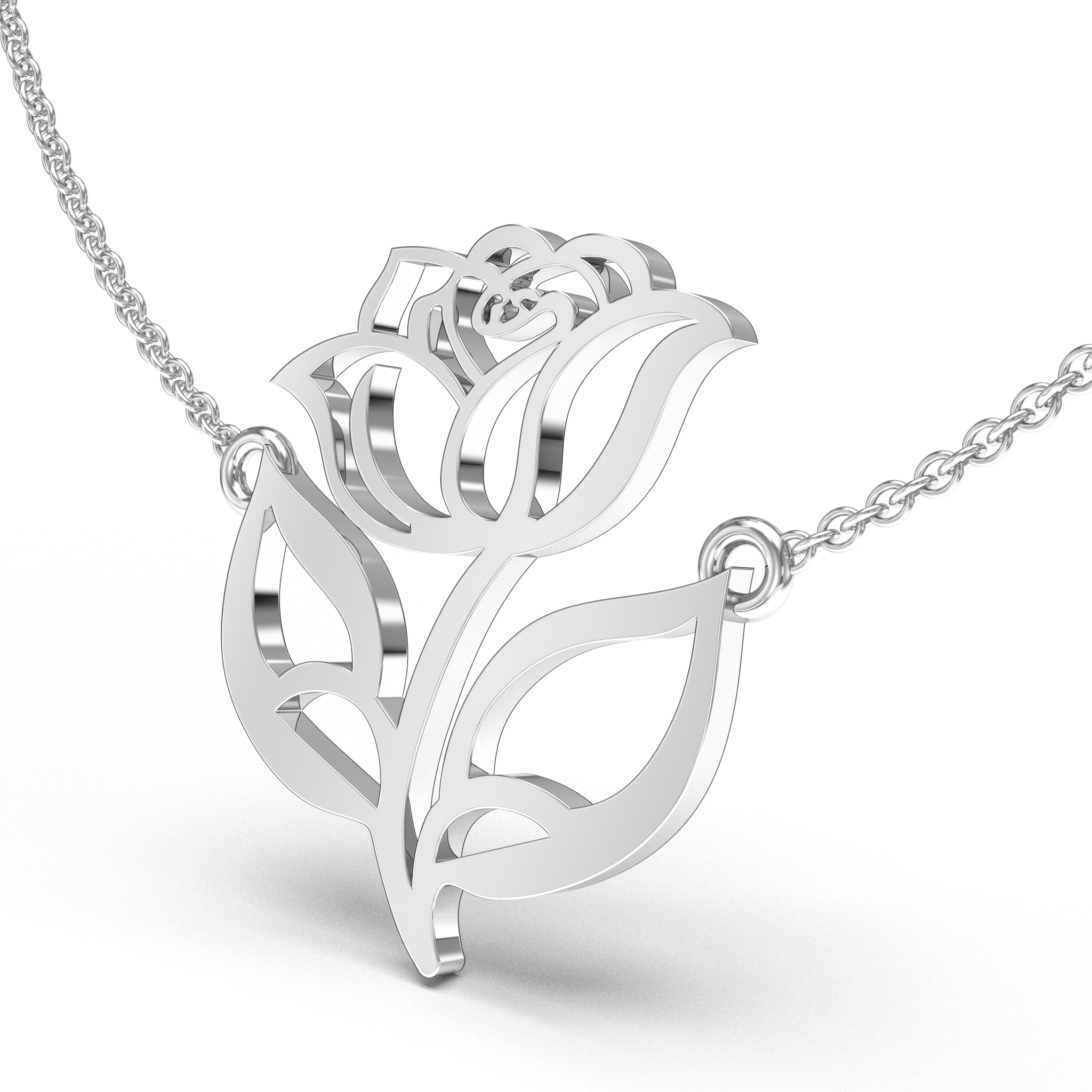 Minimalist Rose Necklace