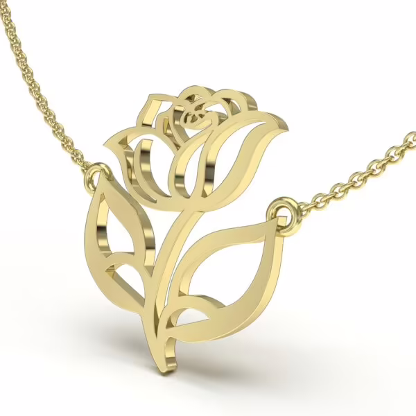 Minimalist Rose Necklace