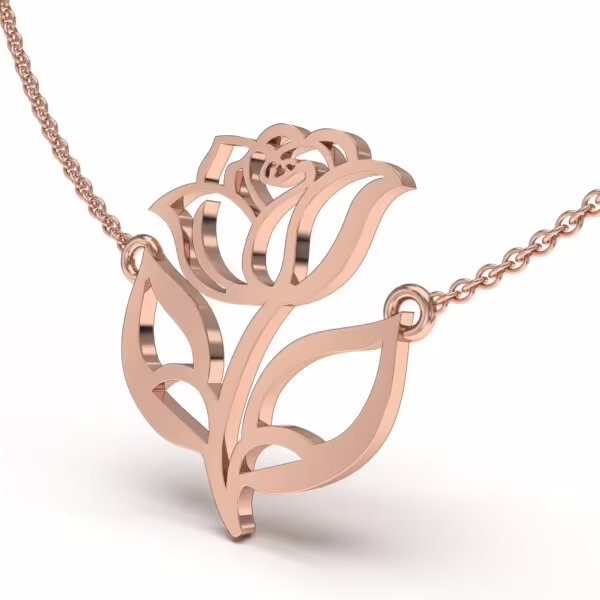 Minimalist Rose Necklace