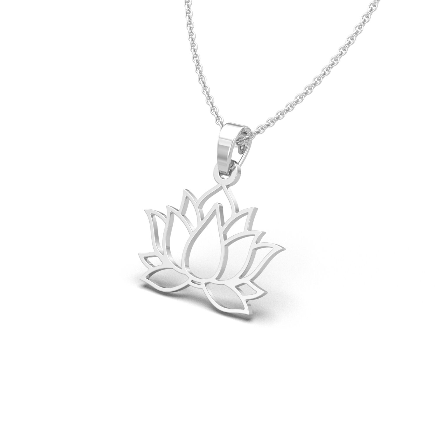 Geometric Lotus Pendant