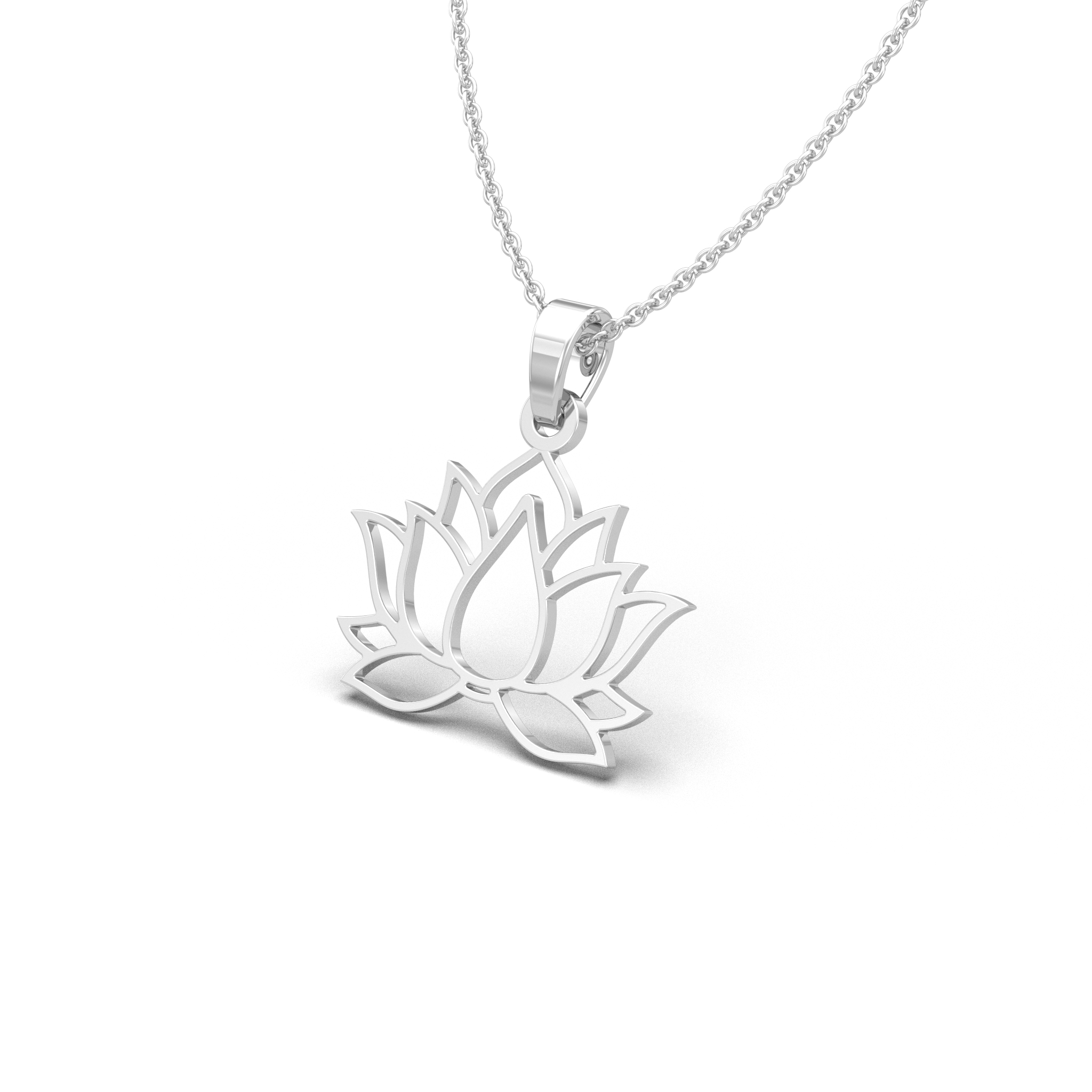 Geometric Lotus Pendant