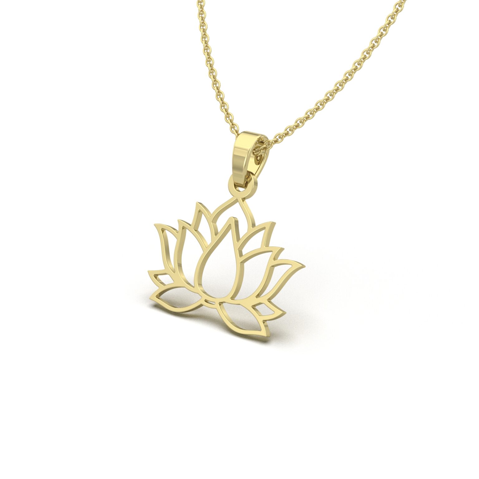 Geometric Lotus Pendant