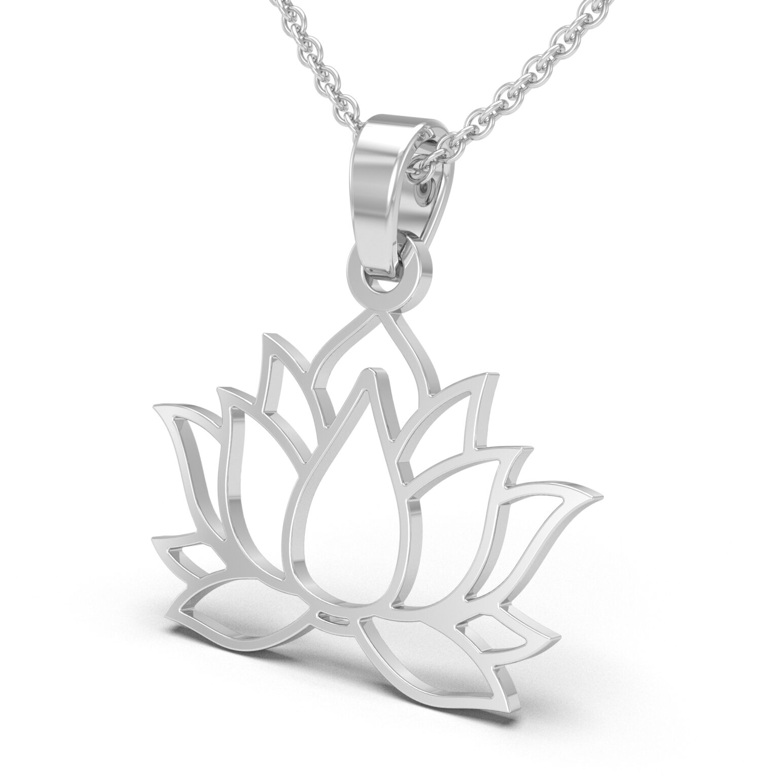 Geometric Lotus Pendant