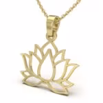 Geometric Lotus Pendant