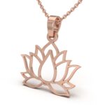 Geometric Lotus Pendant