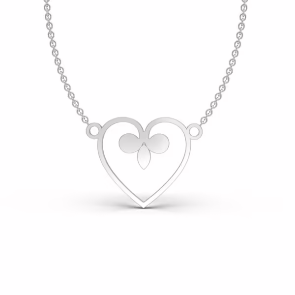 Fleur-de-Lis Heart Charm