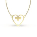 Fleur-de-Lis Heart Charm